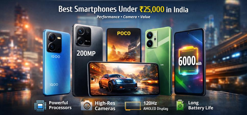 Best Smartphones Under ₹25,000