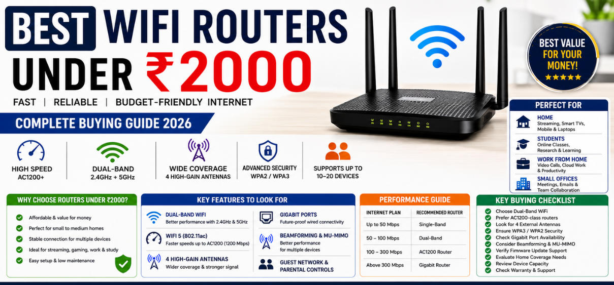 Best WiFi Routers Under ₹2000
