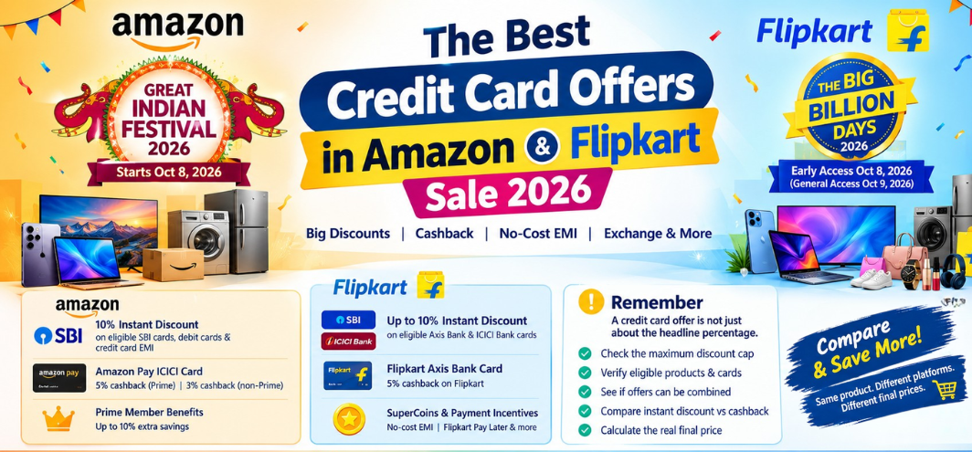 Best Credit Card Offers in Amazon & Flipkart Sale 2026.