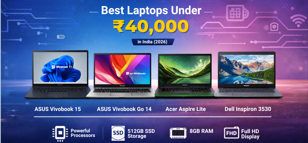 Best Laptops Under ₹40,000