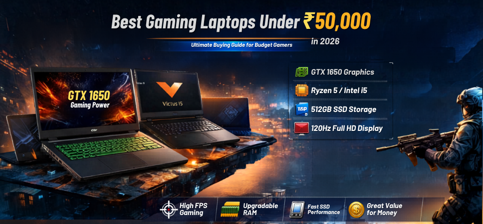 Best Gaming Laptops Under ₹50,000