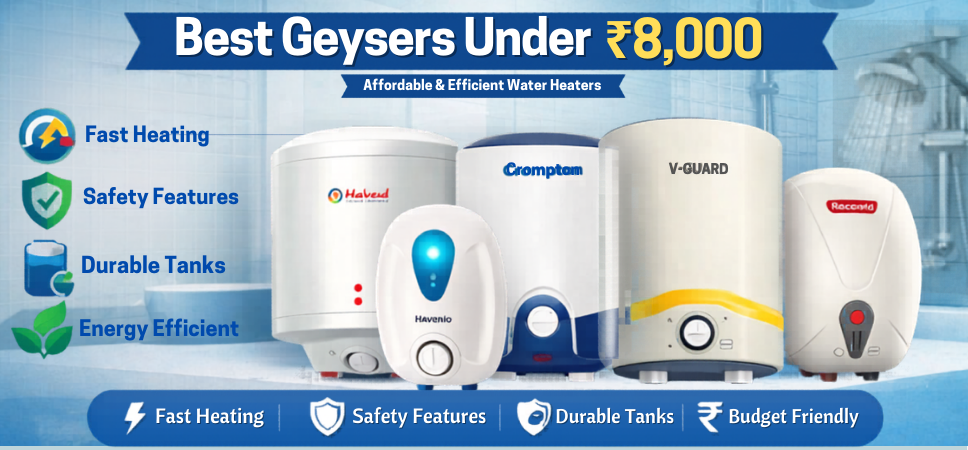 Best Geysers Under ₹8,000