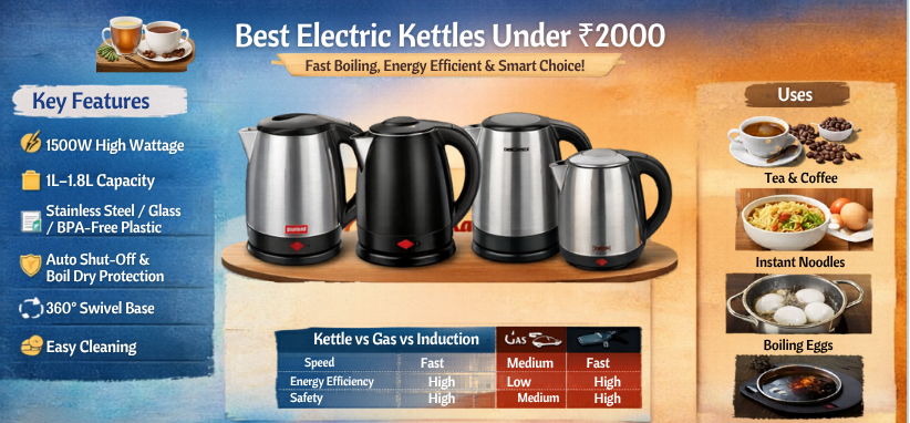 Best Electric Kettles Under ₹2000