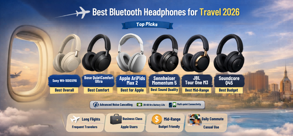 Best Bluetooth Headphones for Travel