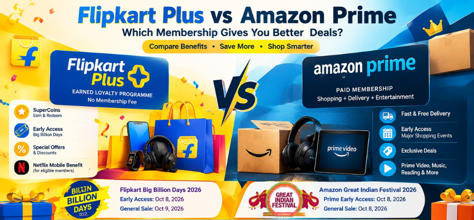 Flipkart Plus vs Amazon Prime: Which Gives Better Sale Benefits?