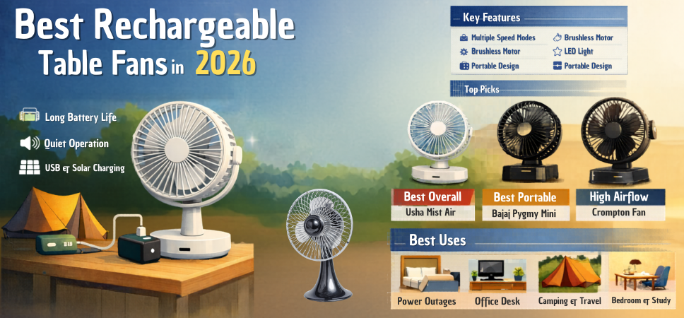 Best Rechargeable Table Fans